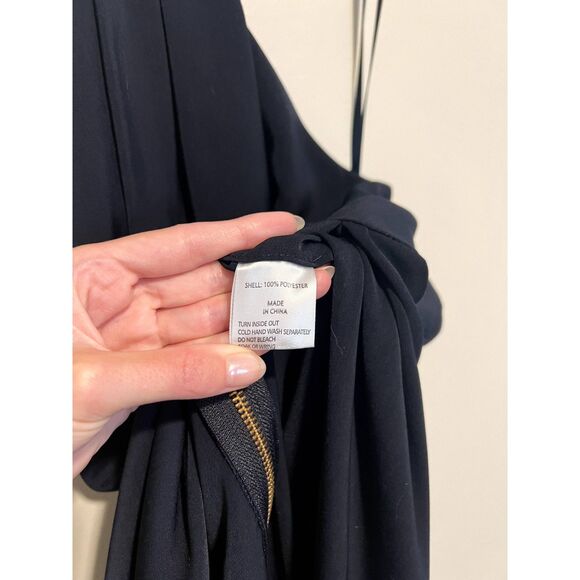 Shona Joy Core Knot Halter Midi Dress In Navy Blue Women's Size 4 - Picture 12 of 12